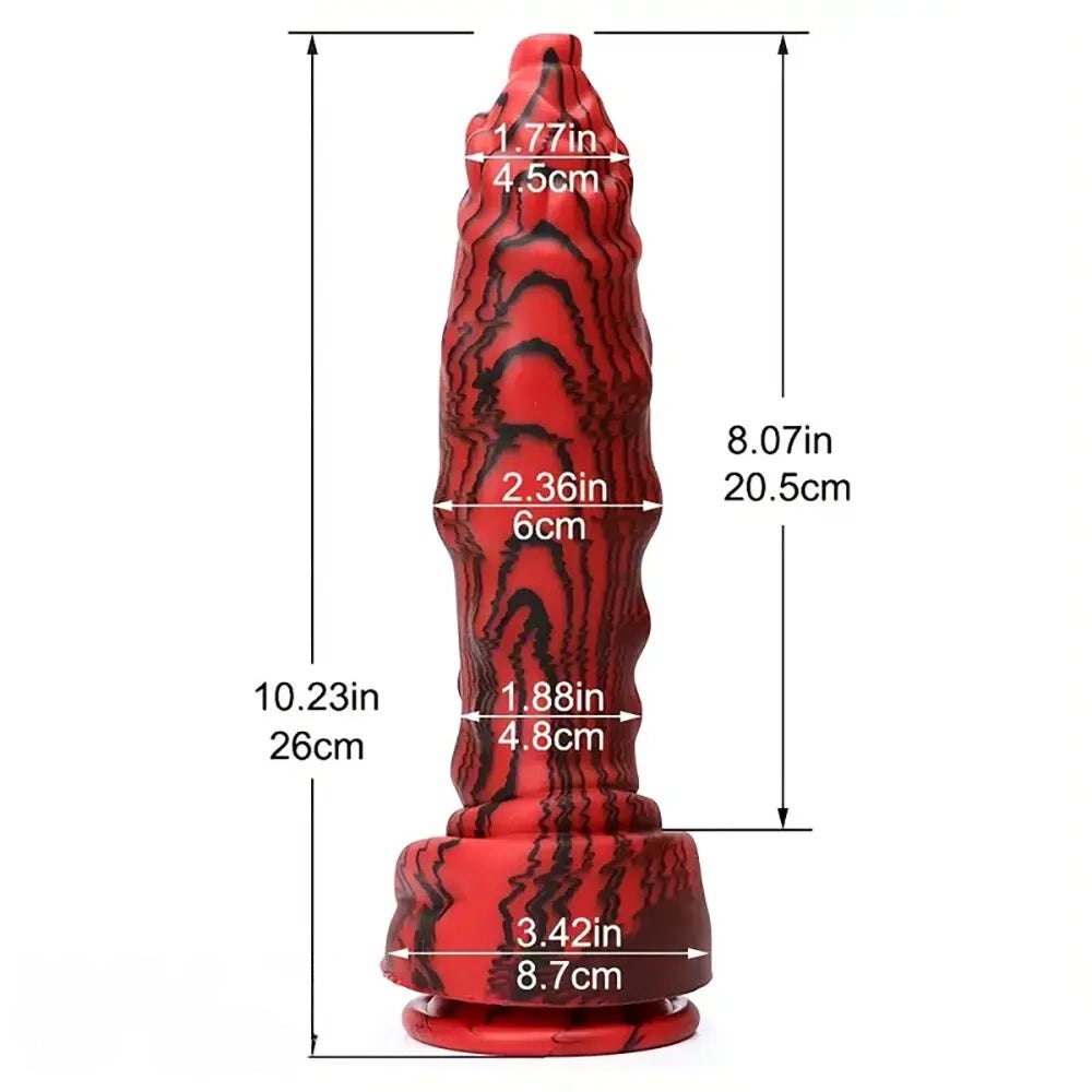 Spiked Dragon Fantasy Dildo - Ridged Monster Dildo 10 in