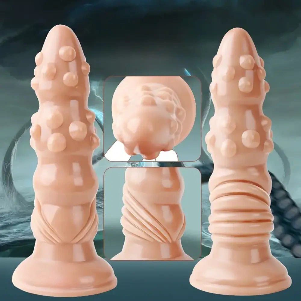 Spiked Fantasy PVC Dildo - Studded Fantasy Dildo 7.87 in