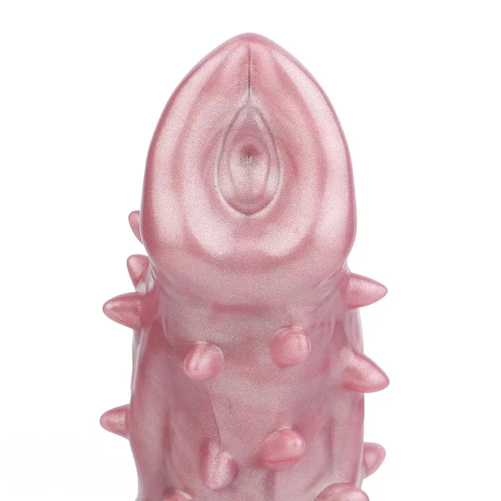 Spiked Fantasy Dildo, Bulbous Shaft - Textured Silicone Toy