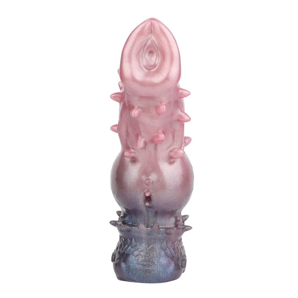 Spiked Fantasy Dildo, Bulbous Shaft - Textured Silicone Toy