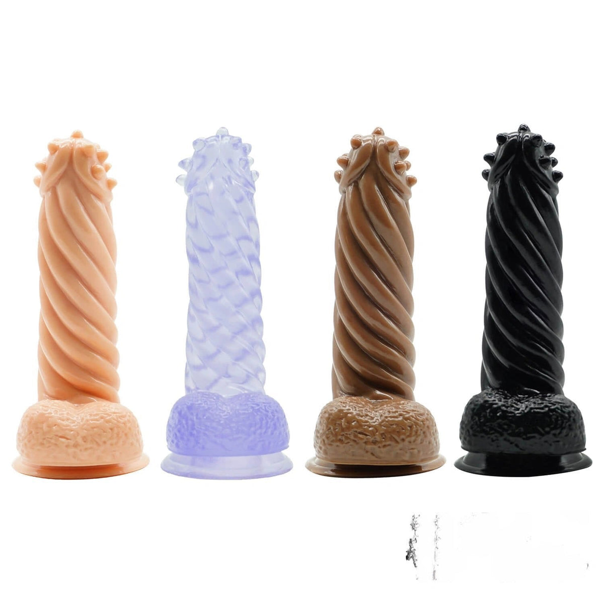 Spiked Fantasy Twist Dildo - PVC Fantasy Dildo
