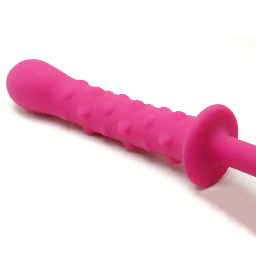 Spiked Handle Dildo 9.45 in - Big Silicone Sex Toy