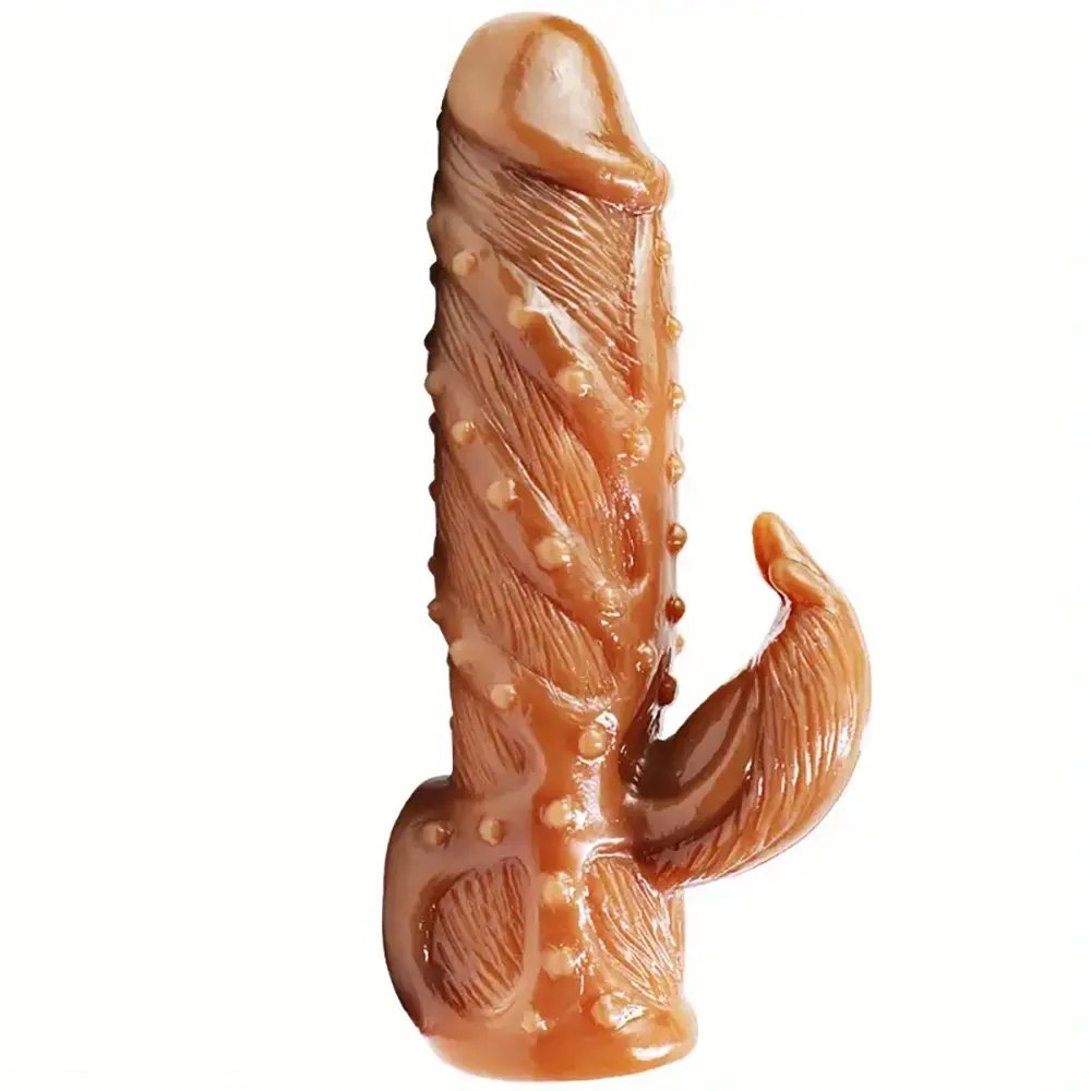 Spiked Hollow Penis Sleeve - TPE Enlargement Extender