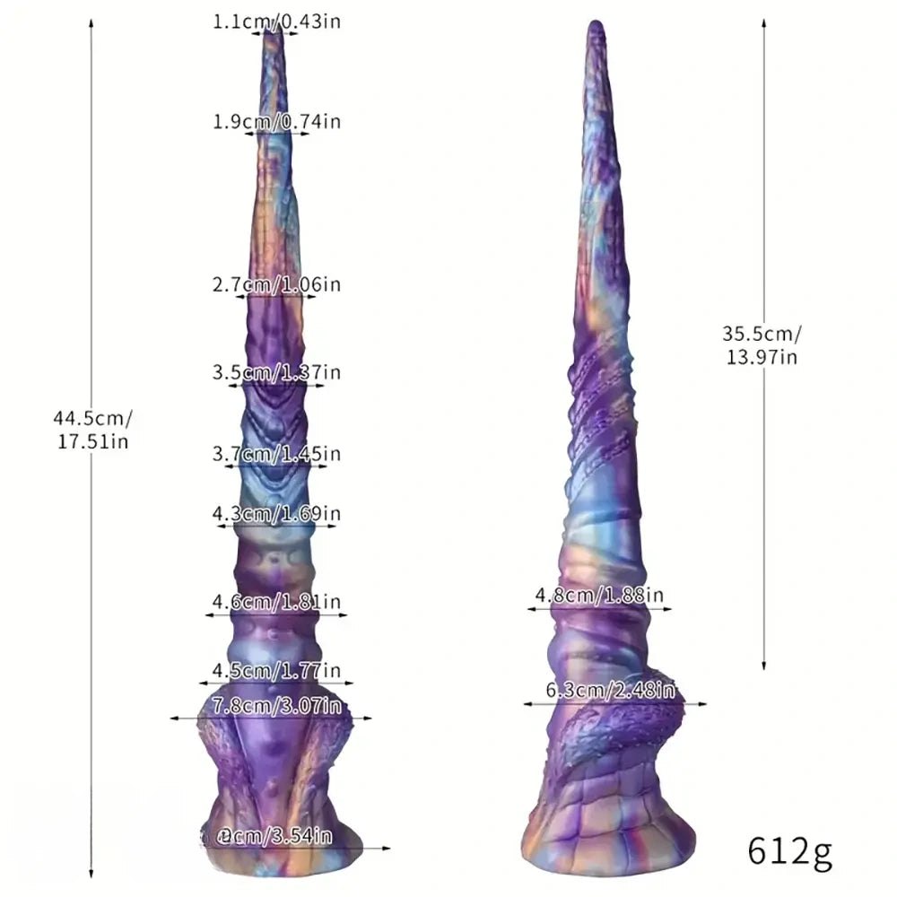 Spiked Horn Fantasy Dildo - Fantasy Silicone Dildo