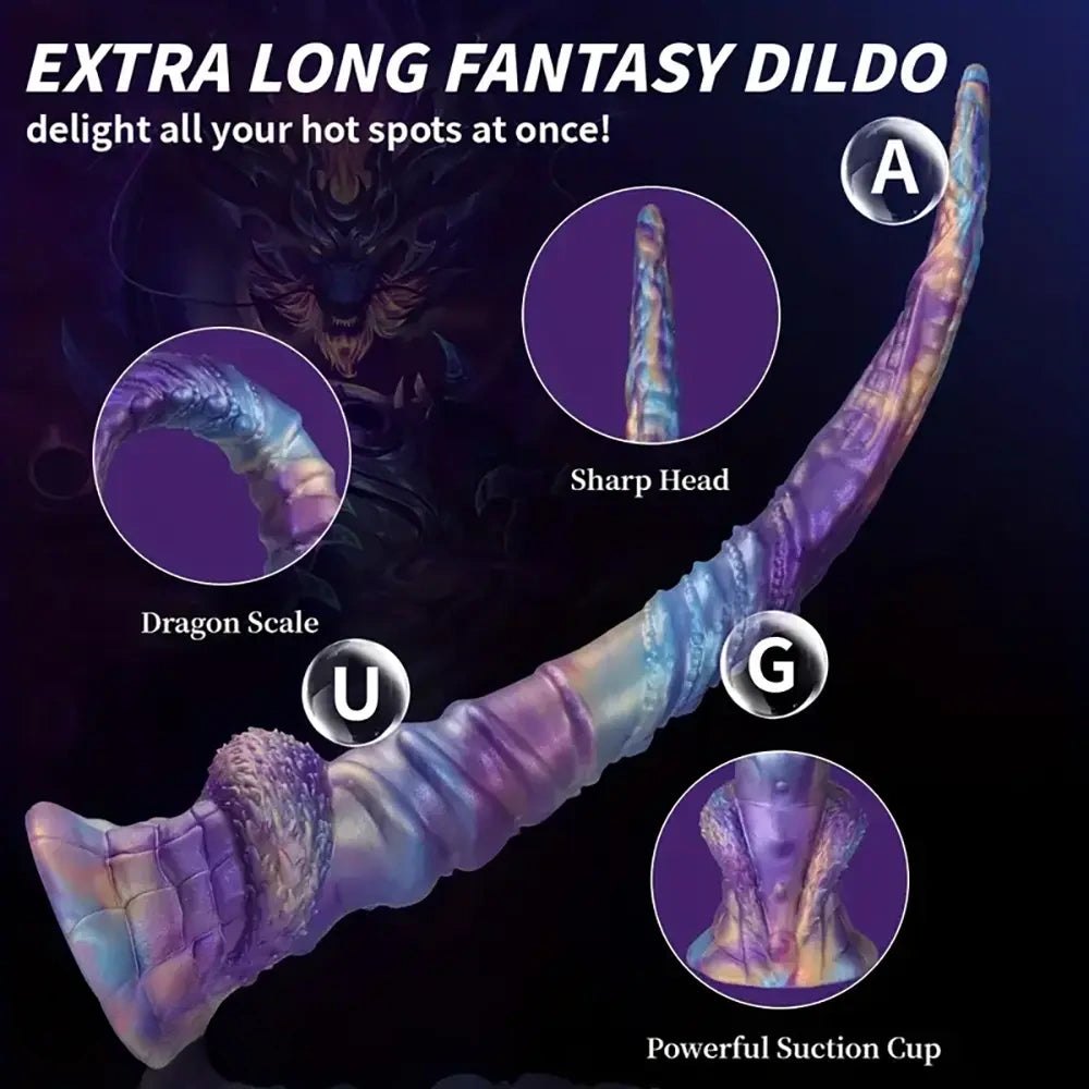 Spiked Horn Fantasy Dildo - Fantasy Silicone Dildo