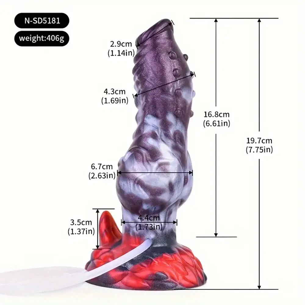 Spiked Knot Animal Dildo - Silicone Animal Knot Toy