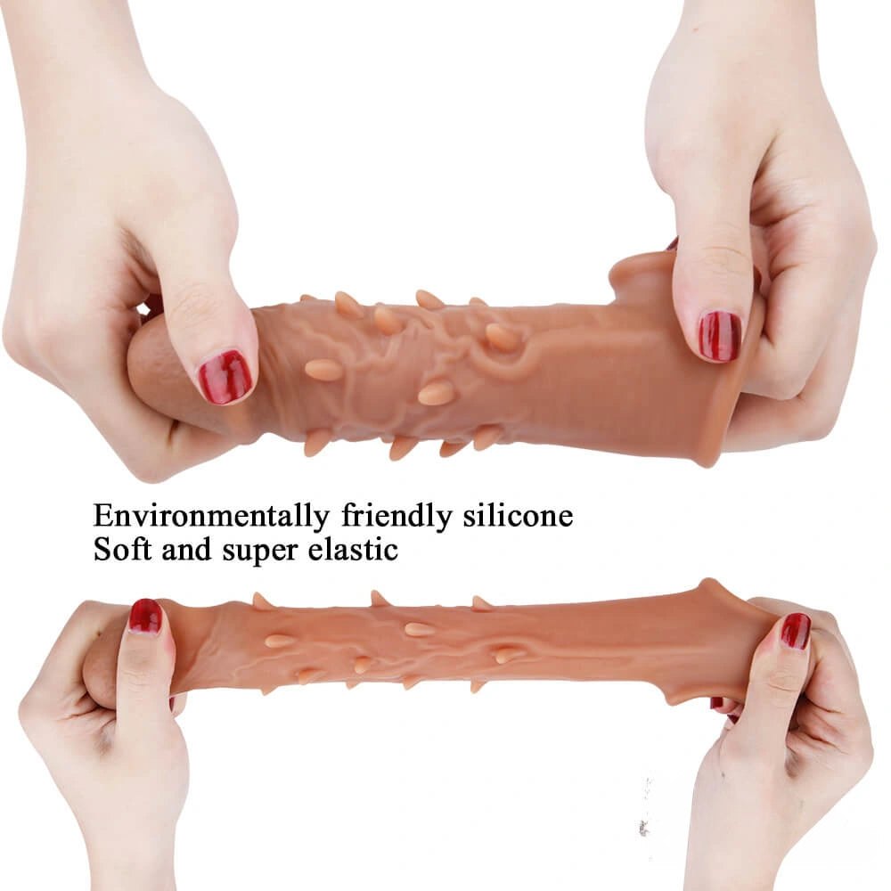 Spiked Penis Extension Sleeve - Liquid Silicone Sleeve