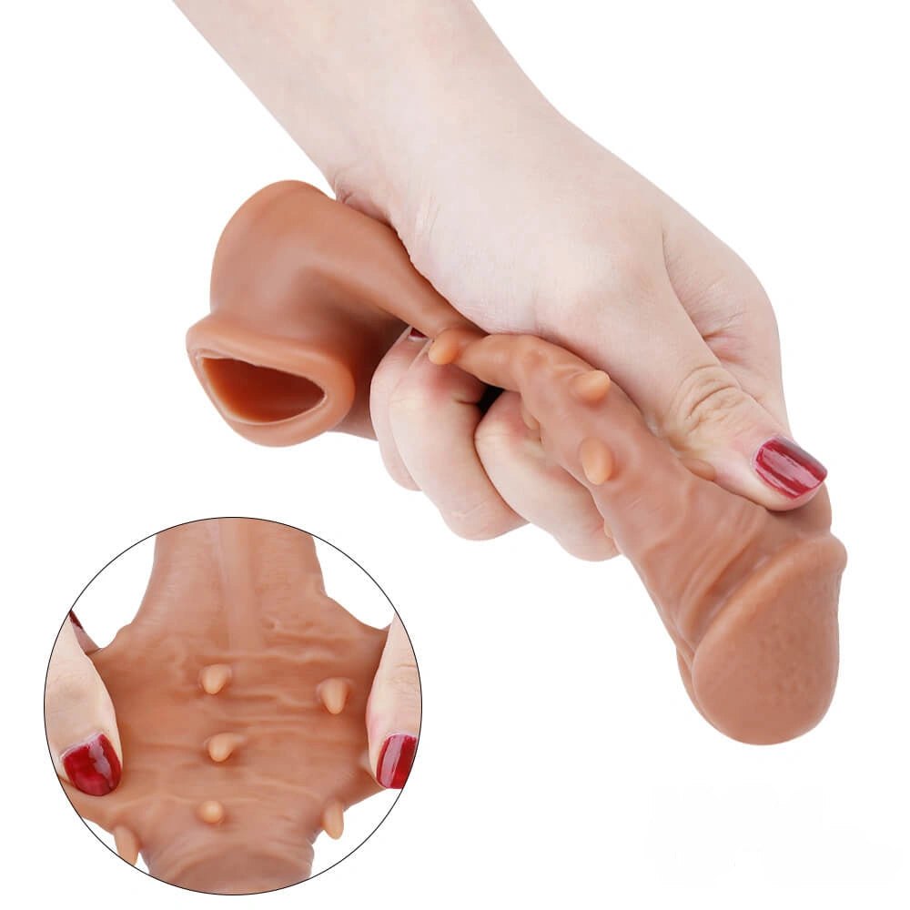 Spiked Penis Extension Sleeve - Liquid Silicone Sleeve