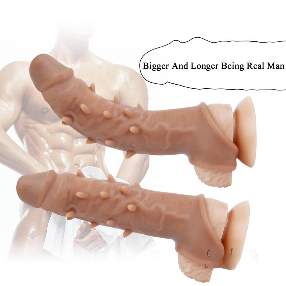Spiked Penis Extension Sleeve - Liquid Silicone Sleeve