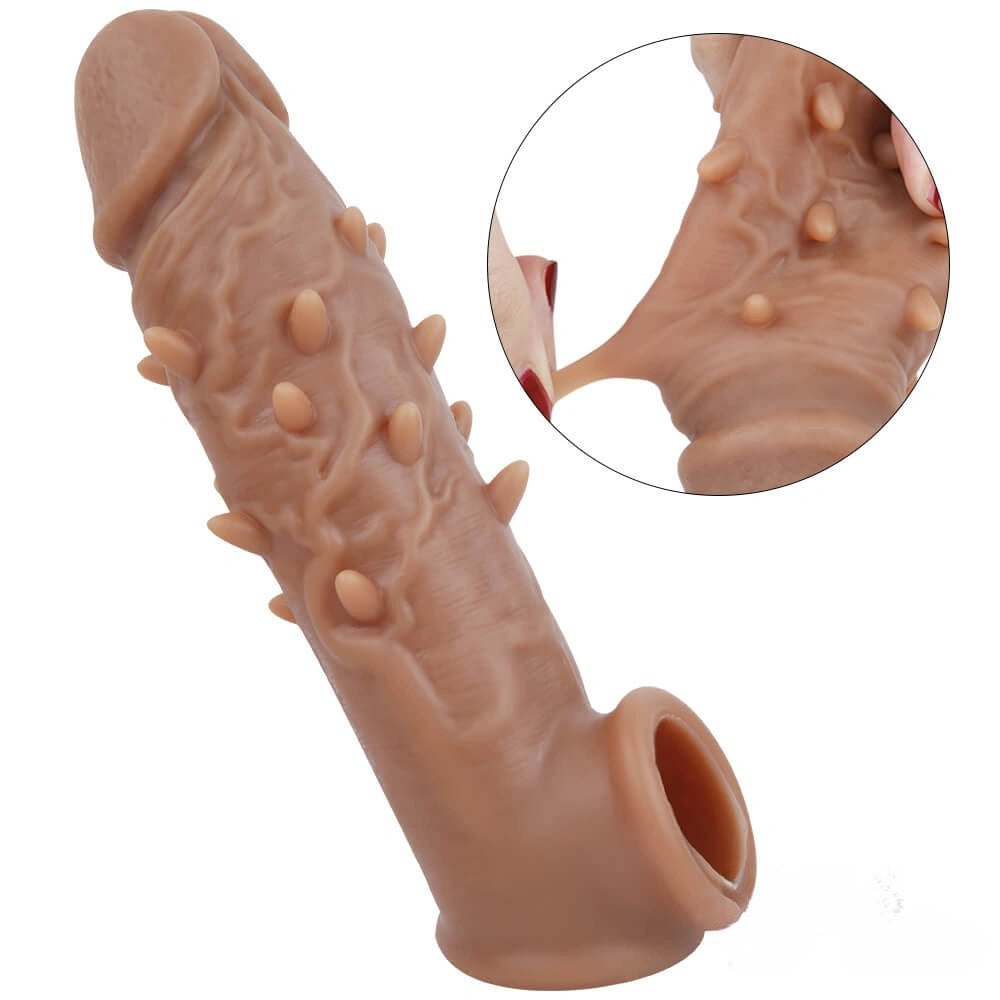 Spiked Penis Extension Sleeve - Liquid Silicone Sleeve