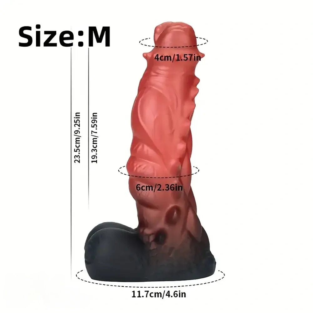 Spiked Monster Fantasy Dildo - Dragon Style Silicone Dildo