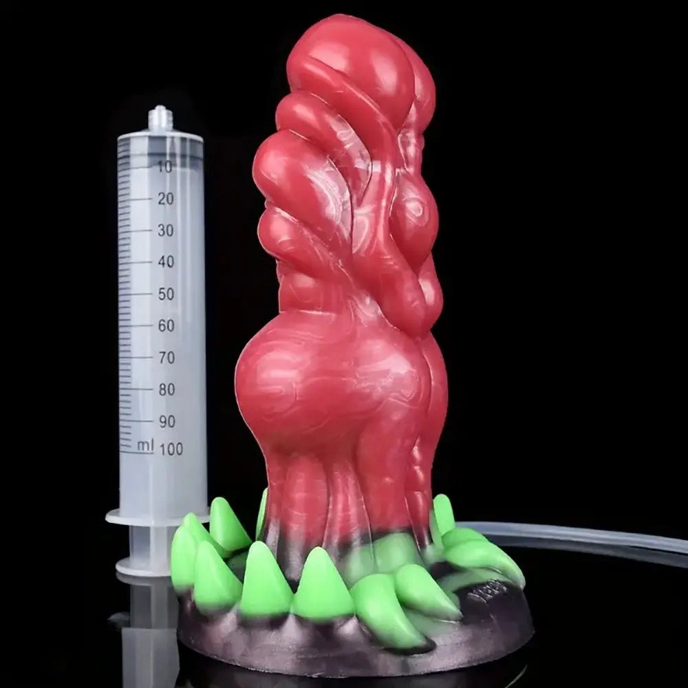 Spiked Monster Fantasy Squirting Dildo - Silicone Fantasy Dildo