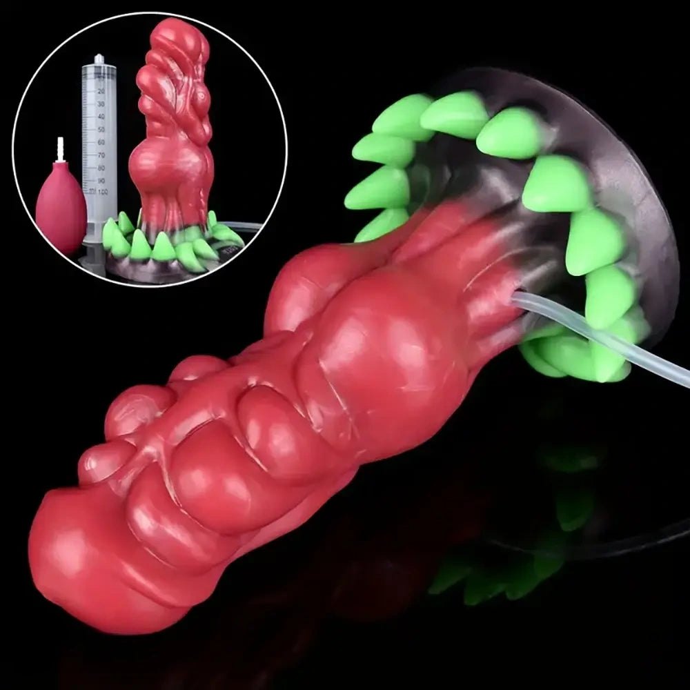 Spiked Monster Fantasy Squirting Dildo - Silicone Fantasy Dildo