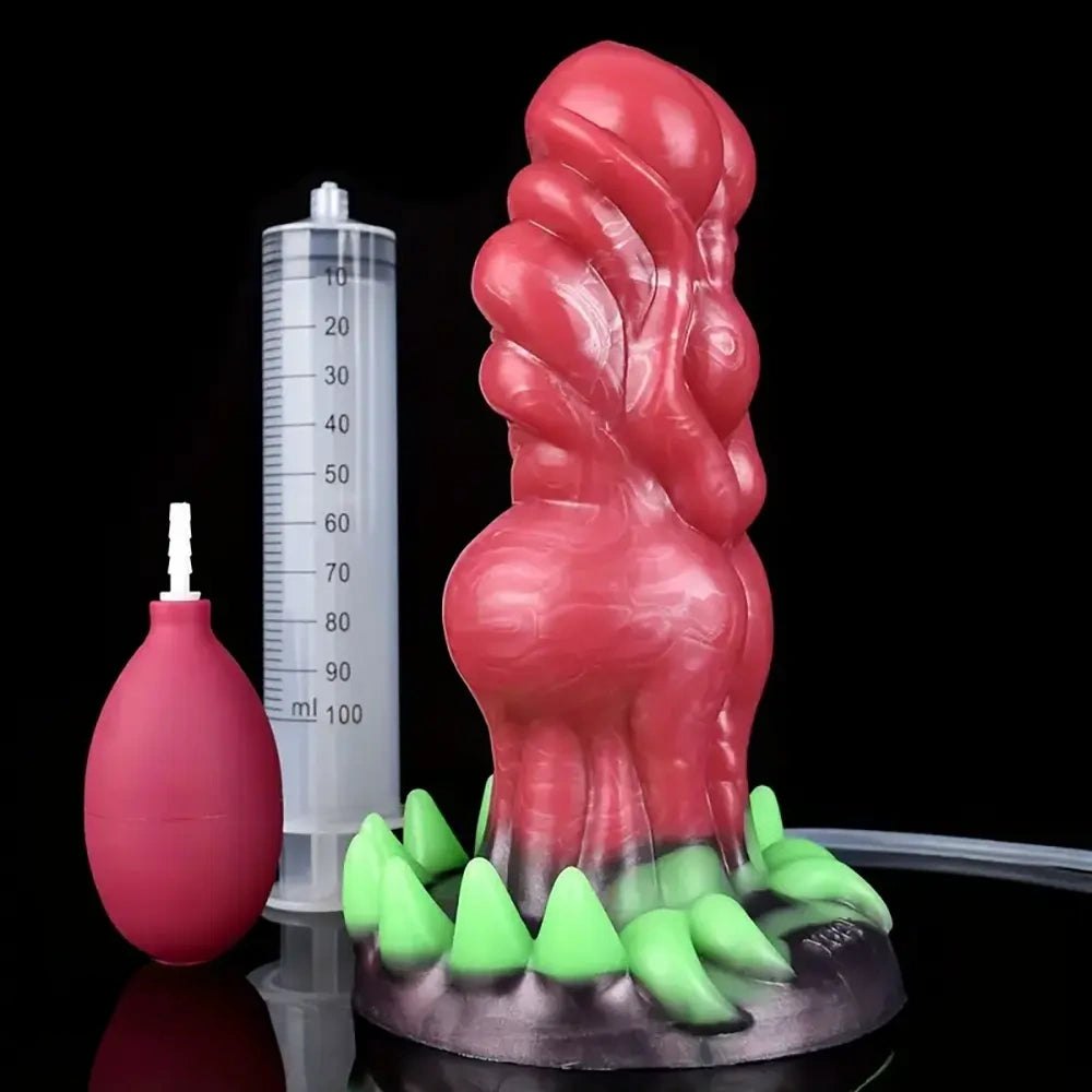 Spiked Monster Fantasy Squirting Dildo - Silicone Fantasy Dildo