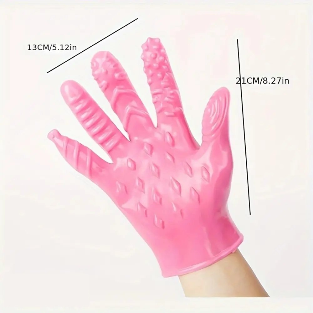 Spiked Silicone Massage Glove - Textured Stimulation Glove