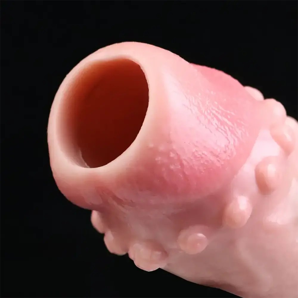 Spiked Silicone Penis Sleeve - Realistic Cock Extender Sheath