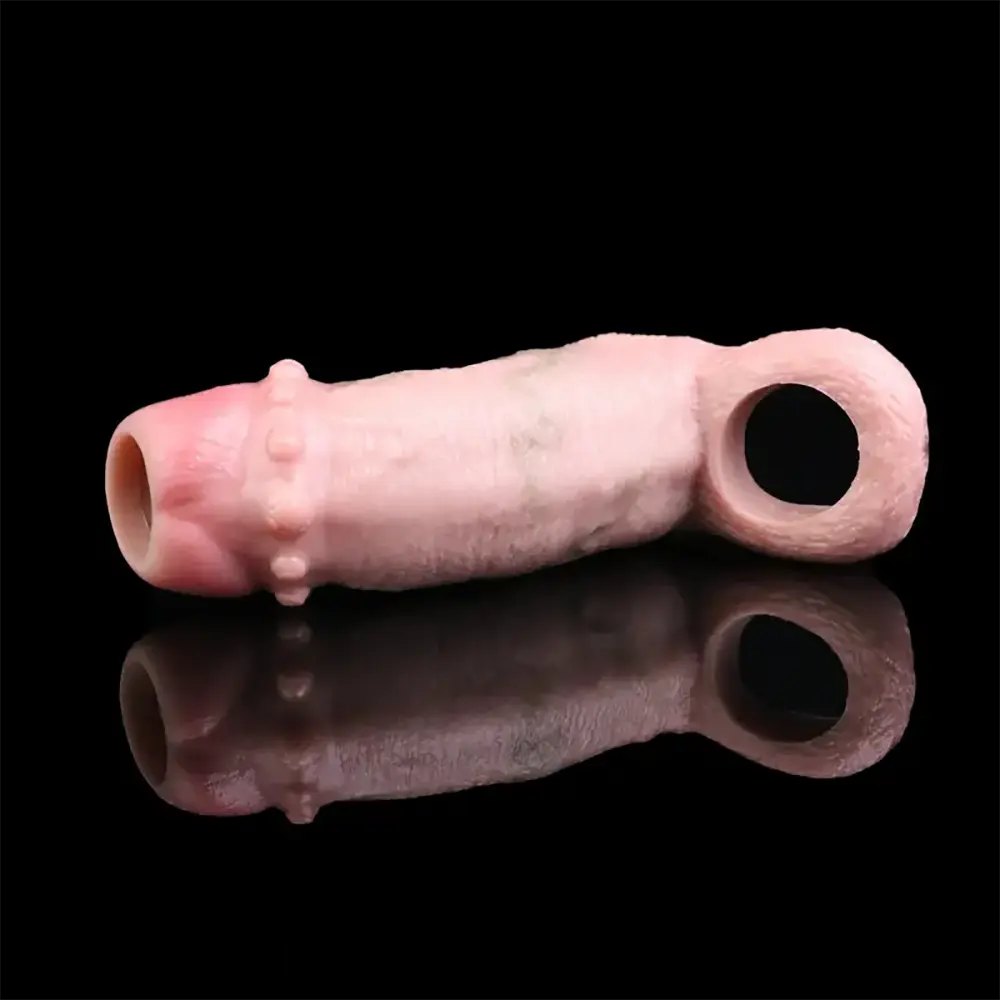 Spiked Silicone Penis Sleeve - Realistic Cock Extender Sheath