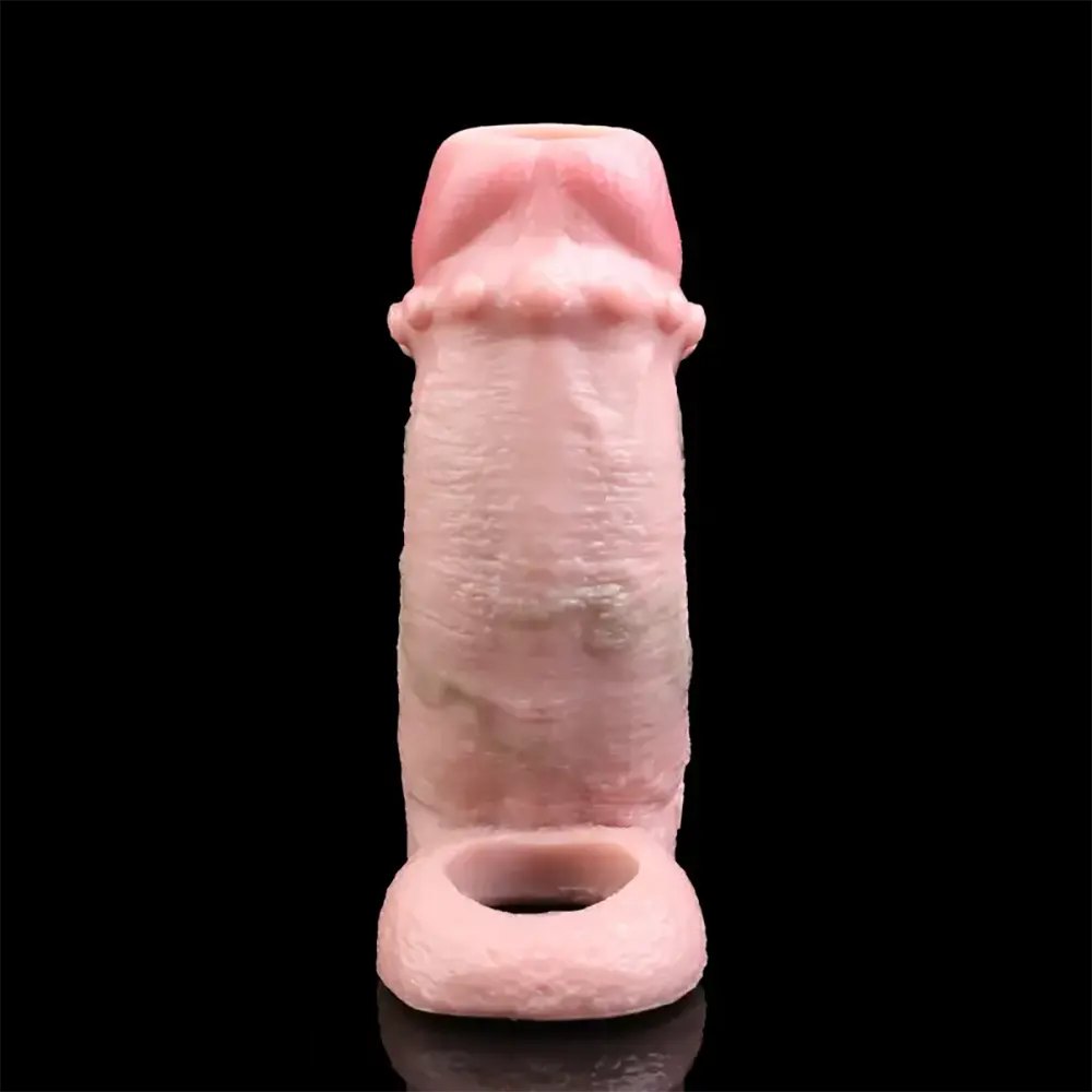 Spiked Silicone Penis Sleeve - Realistic Cock Extender Sheath