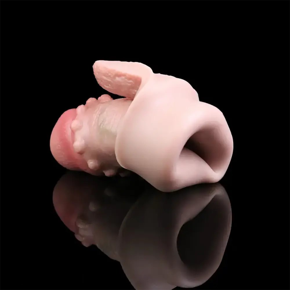 Spiked Silicone Penis Sleeve - Realistic Cock Extender Sheath