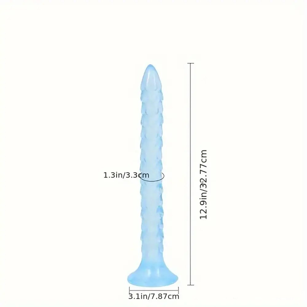Spiked Slim Anal Dildo 12.9in - Long Skinny Anal Dildo