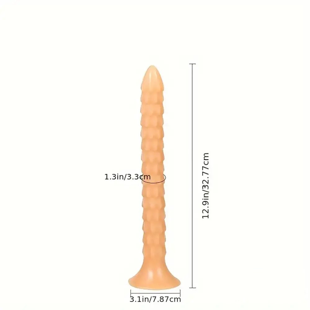 Spiked Slim Anal Dildo 12.9in - Long Skinny Anal Dildo