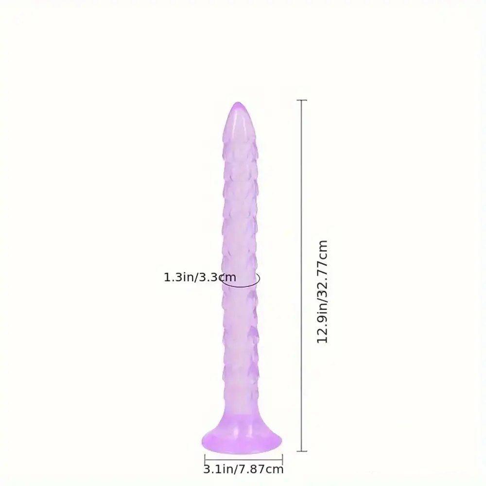 Spiked Slim Anal Dildo 12.9in - Long Skinny Anal Dildo
