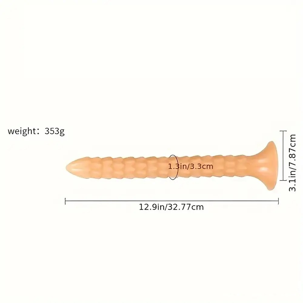 Spiked Slim Anal Dildo 12.9in - Long Skinny Anal Dildo