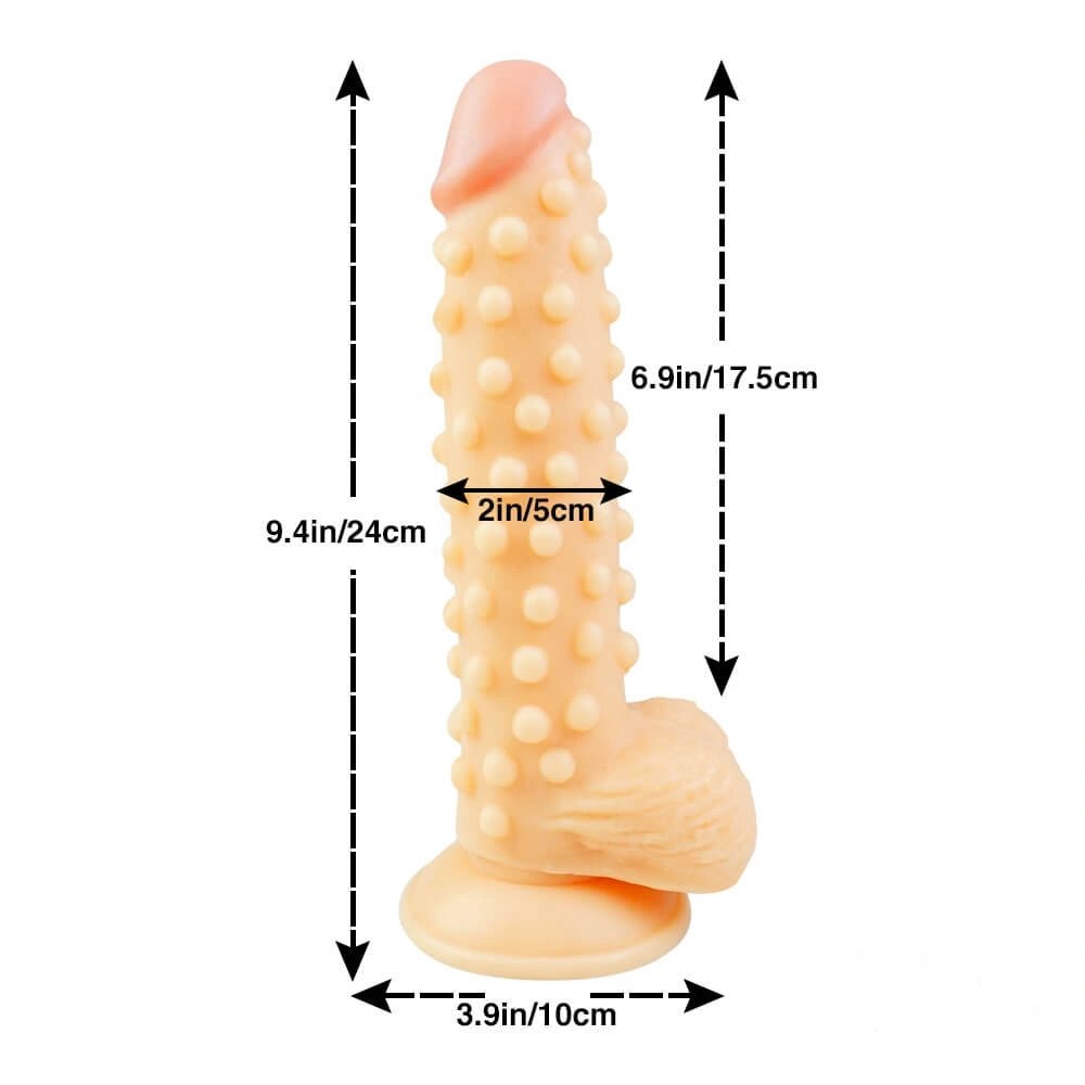Spiked Texture Dildo 9.4 in - Textured Realistic Dildo