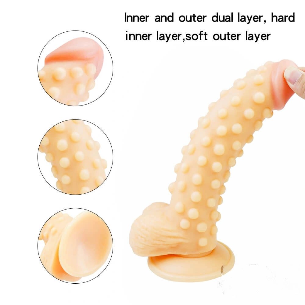 Spiked Texture Dildo 9.4 in - Textured Realistic Dildo