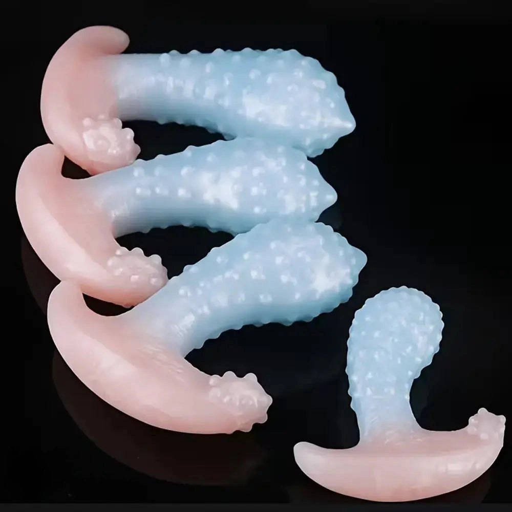 Spiked Wearable Silicone Anal Toy - Curved Anal Dildo