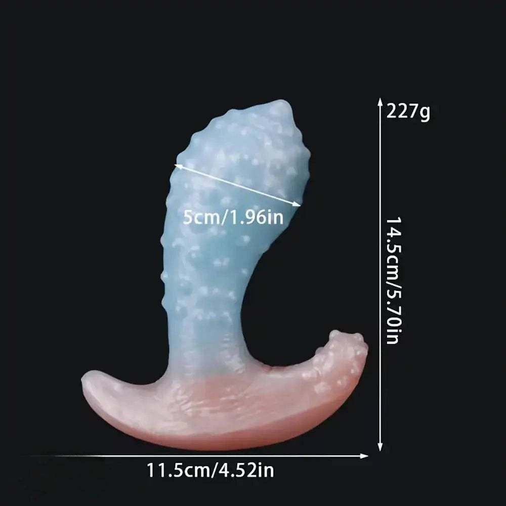 Spiked Wearable Silicone Anal Toy - Curved Anal Dildo