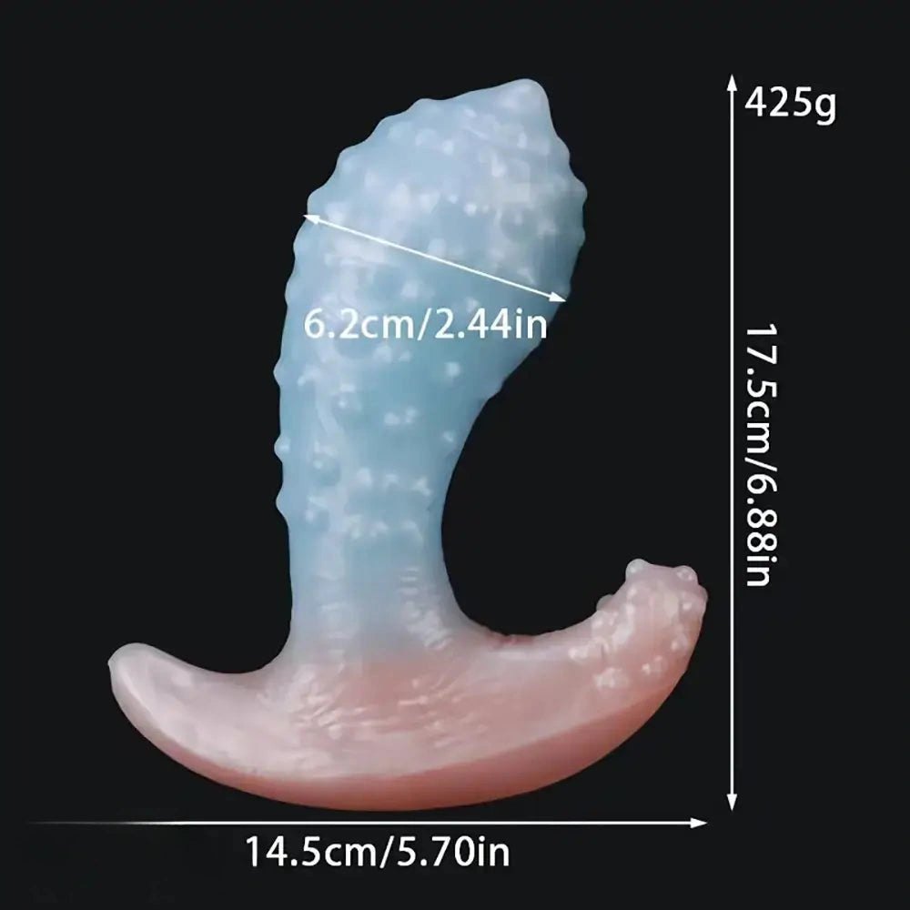 Spiked Wearable Silicone Anal Toy - Curved Anal Dildo