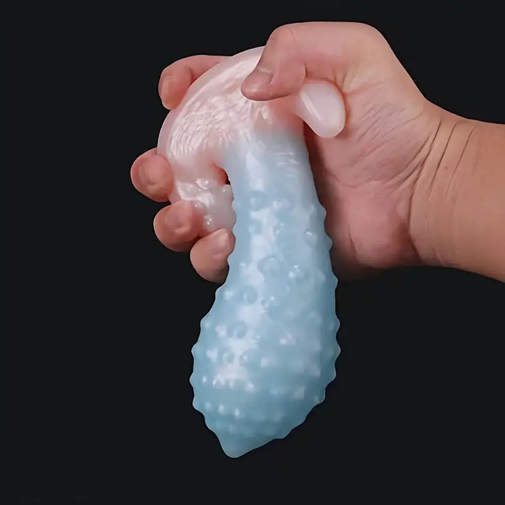 Spiked Wearable Silicone Anal Toy - Curved Anal Dildo