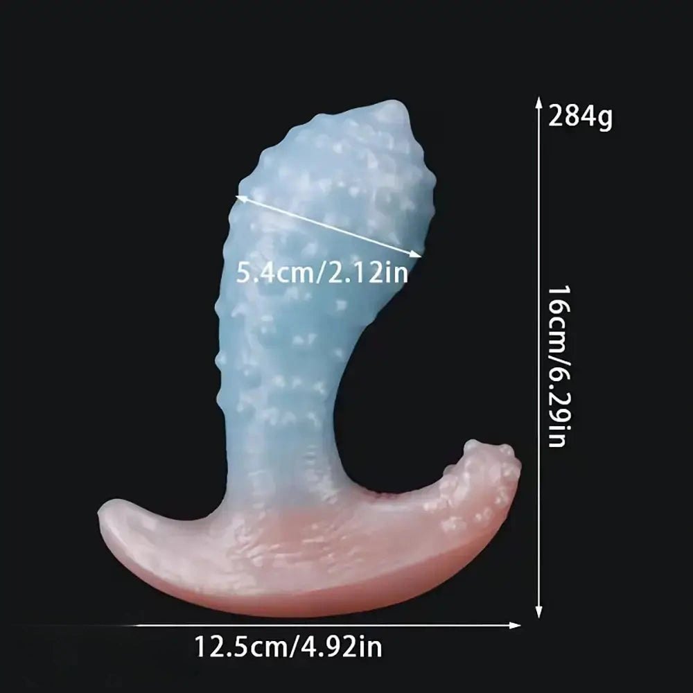 Spiked Wearable Silicone Anal Toy - Curved Anal Dildo