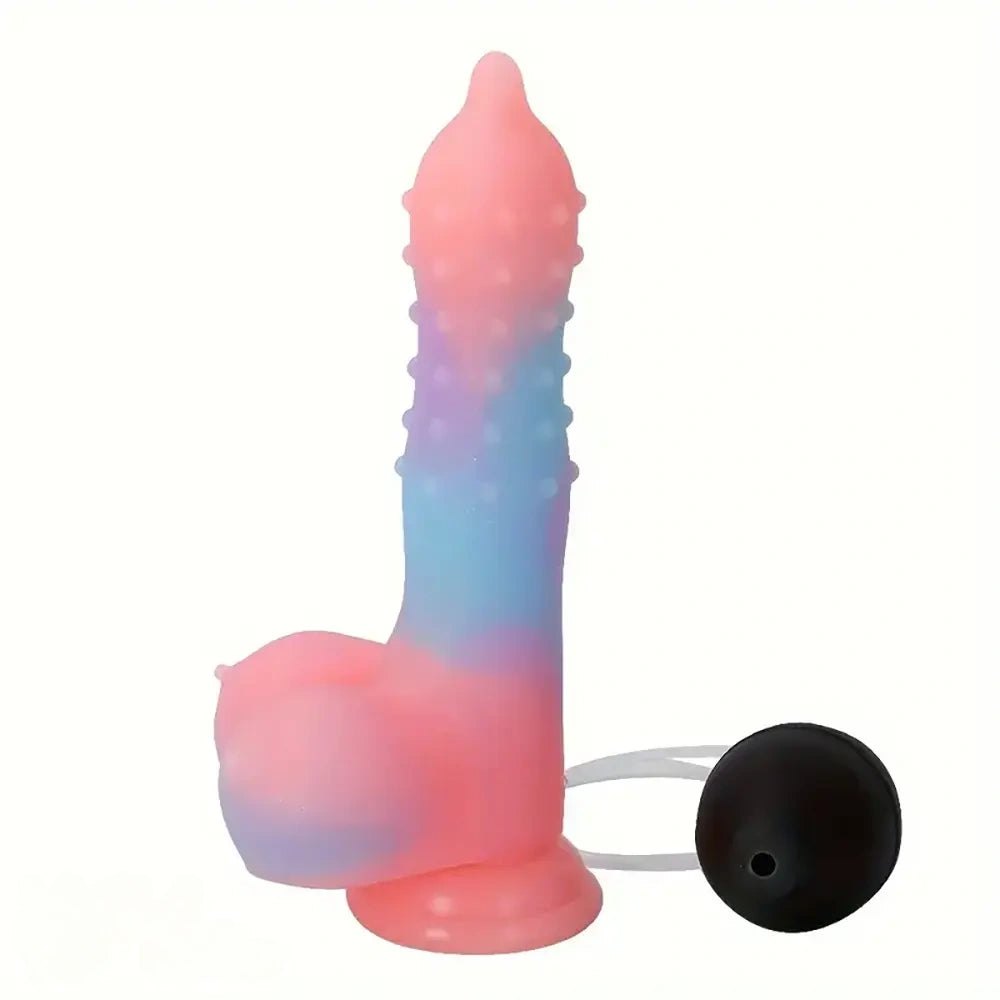 Spiky Fantasy Dildo with Spray Bulb - fantasy dildo