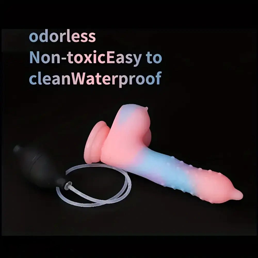 Spiky Fantasy Dildo with Spray Bulb - fantasy dildo