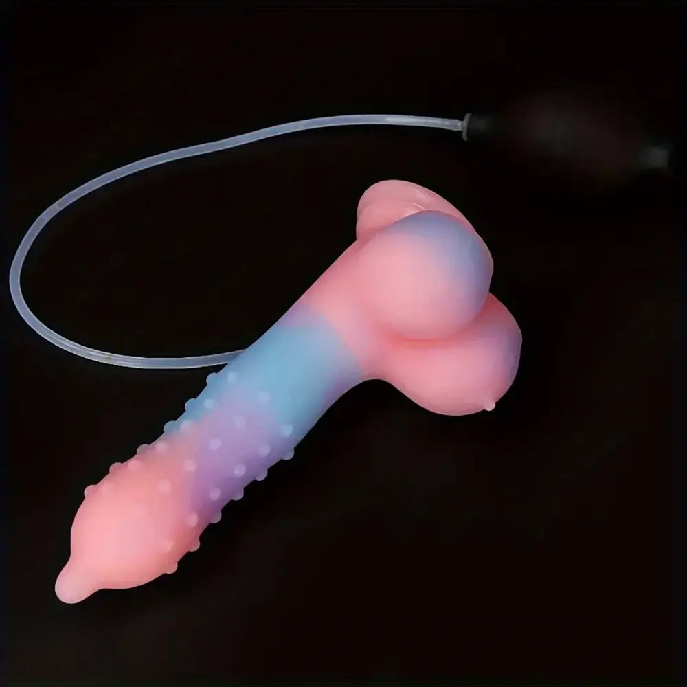 Spiky Fantasy Dildo with Spray Bulb - fantasy dildo