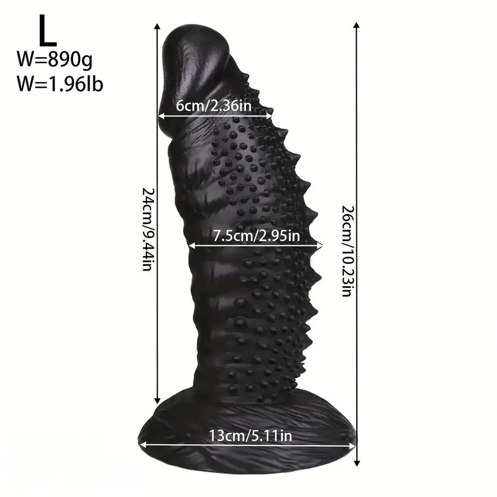 Spiky Textured Realistic Dildo - Large PVC Dildo