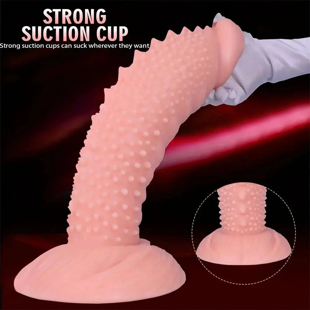 Spiky Textured Realistic Dildo - Large PVC Dildo