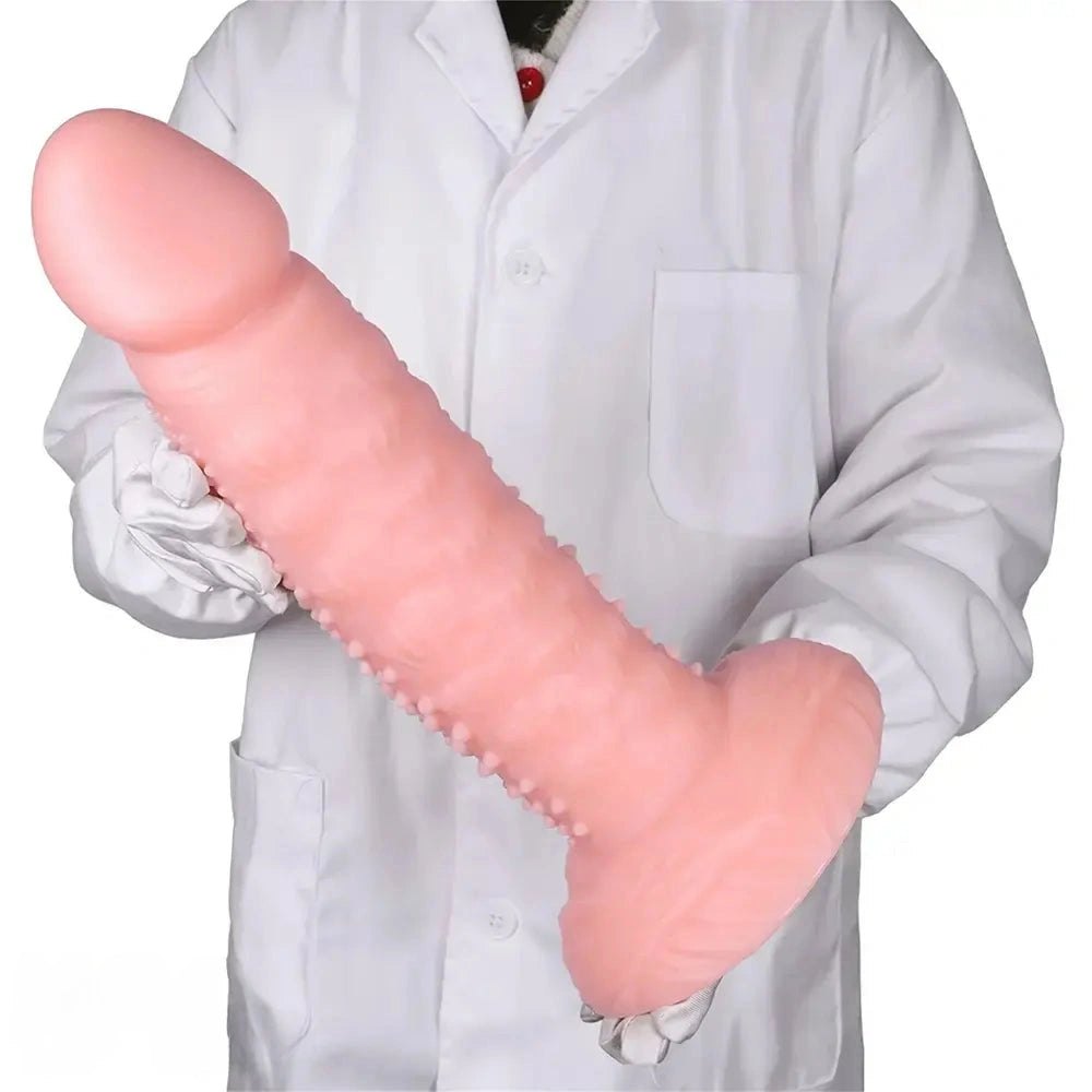Spiky Textured Realistic Dildo - Large PVC Dildo