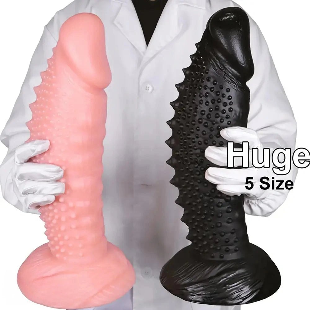 Spiky Textured Realistic Dildo - Large PVC Dildo