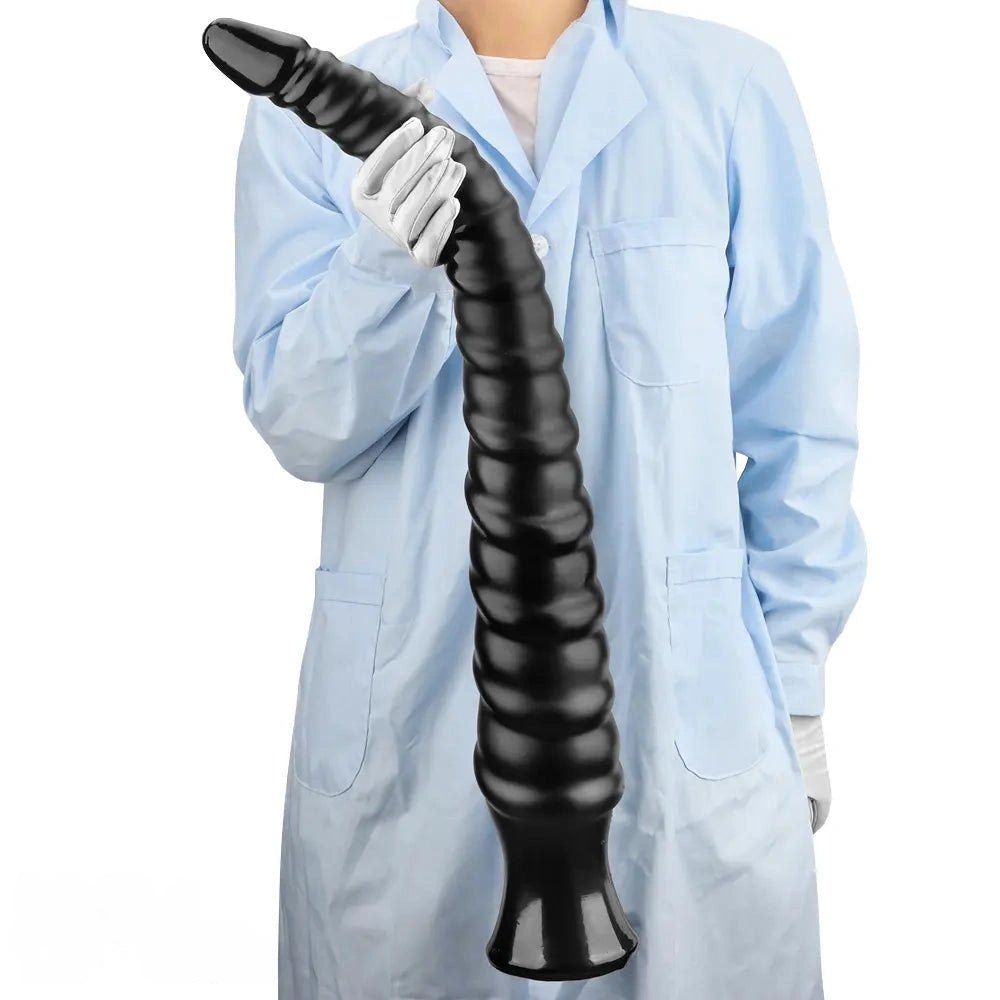 Spiral Anal Probe Dildo 29 in - Long PVC Expansion Toy