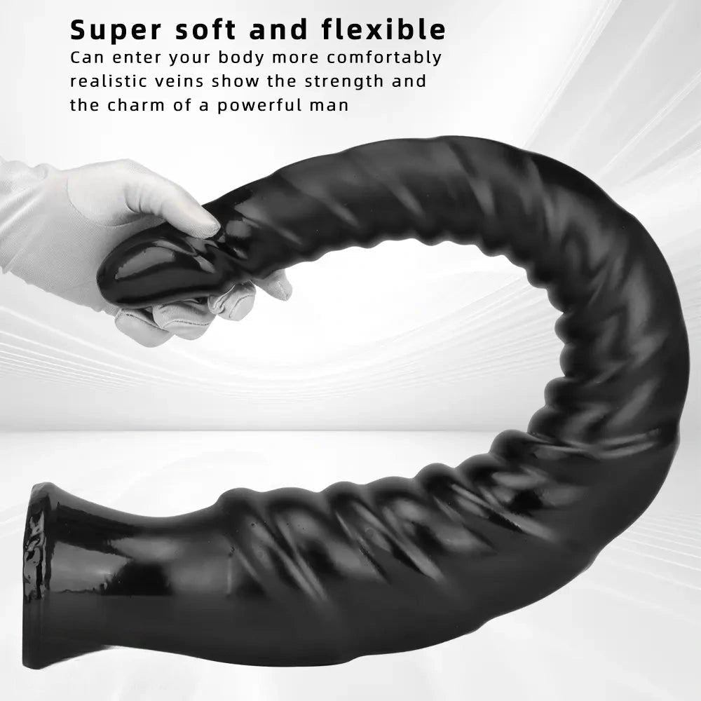 Spiral Anal Probe Dildo 29 in - Long PVC Expansion Toy
