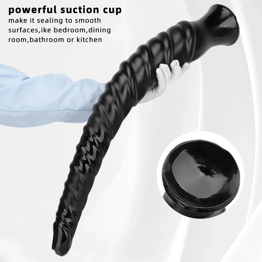 Spiral Anal Probe Dildo 29 in - Long PVC Expansion Toy