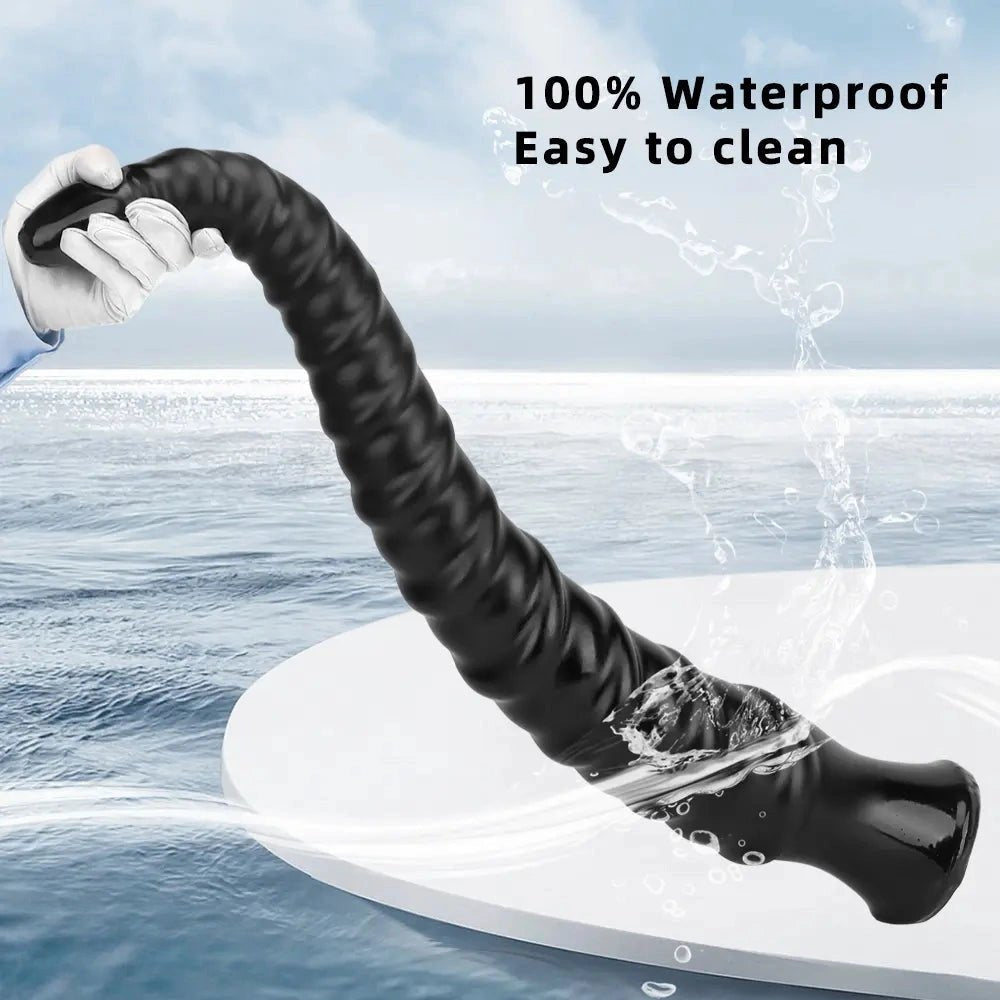 Spiral Anal Probe Dildo 29 in - Long PVC Expansion Toy