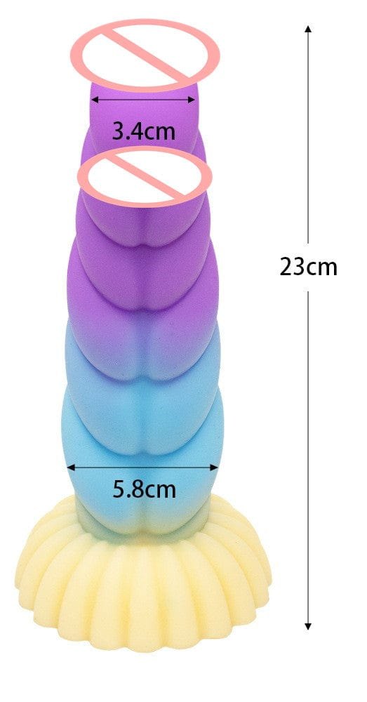 Spiral Braid Fantasy Dildo - Dragon Style Silicone Dildo