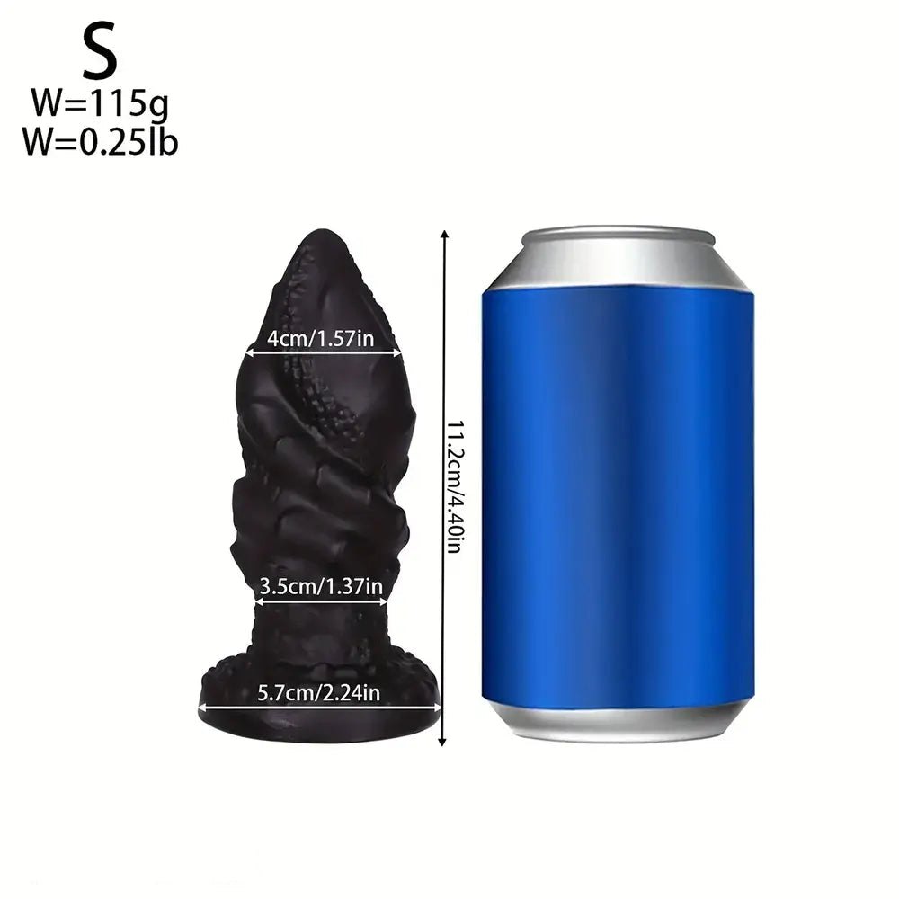 Spiral Anal Plug, 4 Sizes - Fantasy Plug With Suction Cup