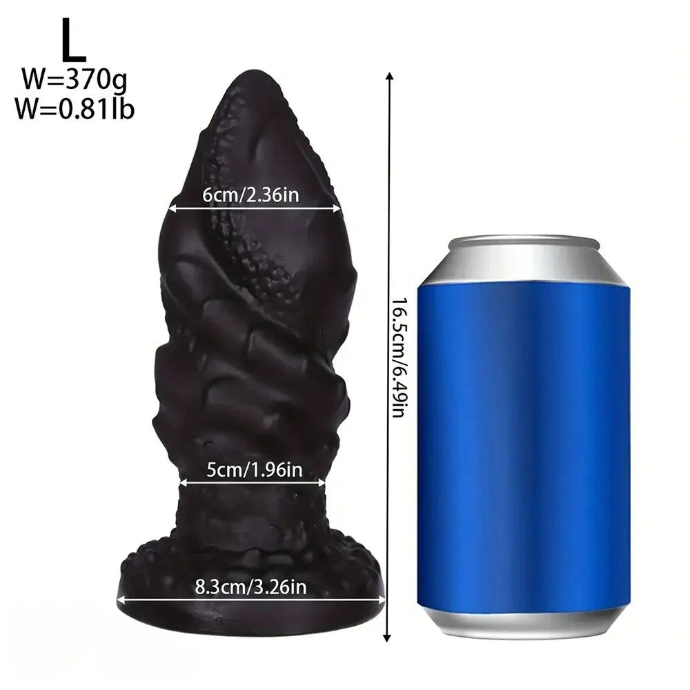 Spiral Anal Plug, 4 Sizes - Fantasy Plug With Suction Cup