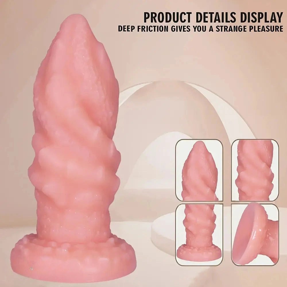 Spiral Anal Plug, 4 Sizes - Fantasy Plug With Suction Cup