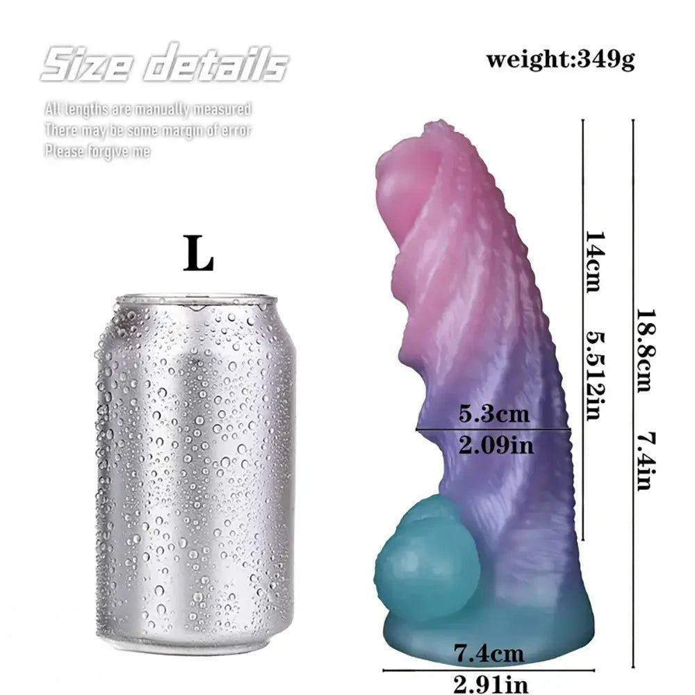 Spiral Fantasy Dildo 7.4 In - Silicone Monster Dildo